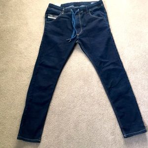 Men’s Diesel Krooley Drawstring Denim Sweat/Pant Jeans. Size 30